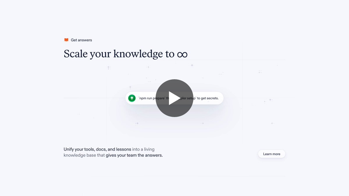 Lué Studio's AI search section — scale your knowledge to ∞