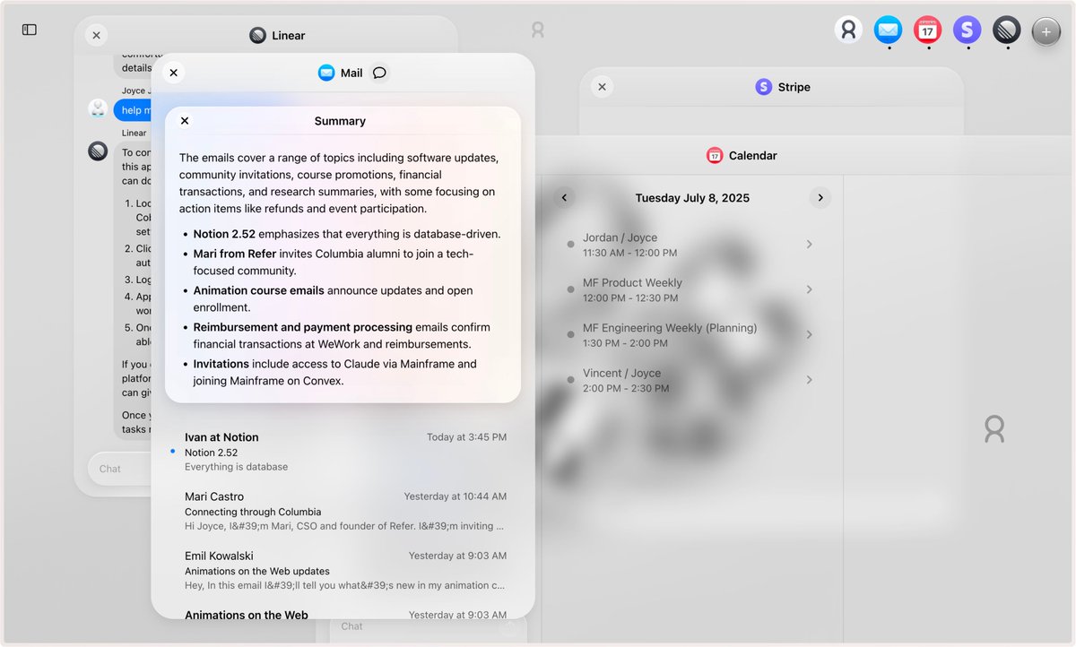 Joyce's ambient agent summary concept